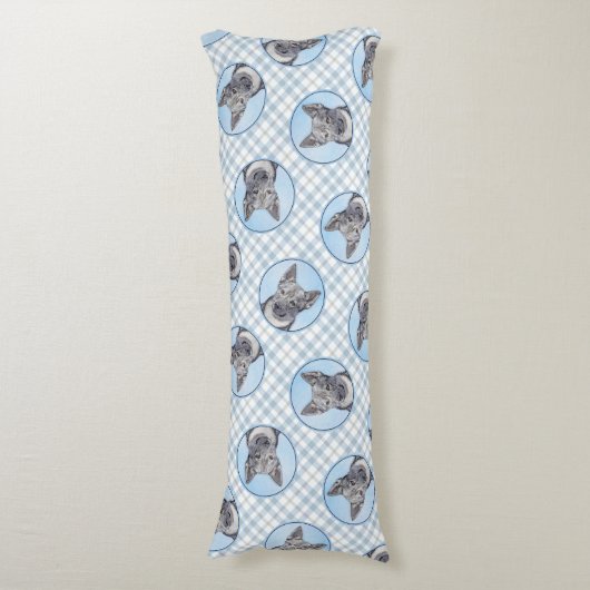 スウェーデン絵を描のヴァルフンドのかわいいオリジナルドッグアート ボディピロー (正面縦)