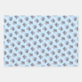 スウェーデン絵を描のヴァルフンドのかわいいオリジナルドッグアート ラッピングペーパーシート (正面)