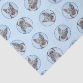 スウェーデン絵を描のヴァルフンドのかわいいオリジナルドッグアート 薄葉紙 (詳細)