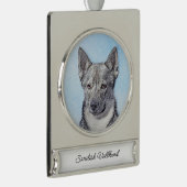 スウェーデン絵画のバルフンドの可愛いオリジナル シルバープレートバナーオーナメント (右)