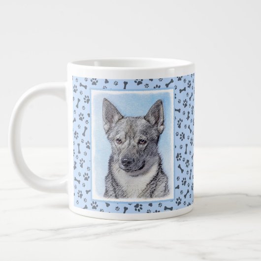 スウェーデン絵画のバルフンドの可愛いオリジナル ジャンボコーヒーマグカップ (左)