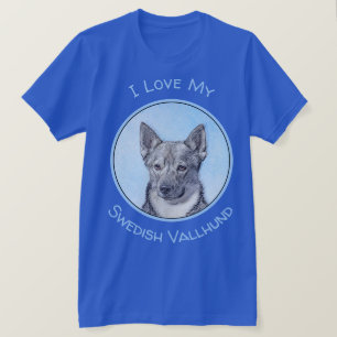 スウェーデン絵画のヴァルフント – かわいいオリジナルのドッグアート Tシャツ