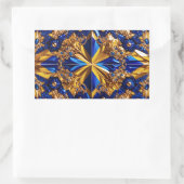 スウェーデン色の四角形のシール 長方形シール (バッグ)