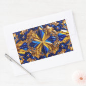 スウェーデン色の四角形のシール 長方形シール (封筒)