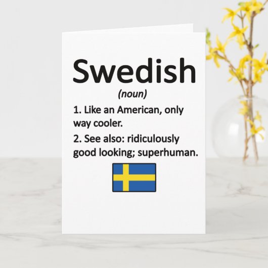 スウェーデン誇りを持ったルーツスウェーデン州旗スウェーデン伝統 カード (黄色い花)