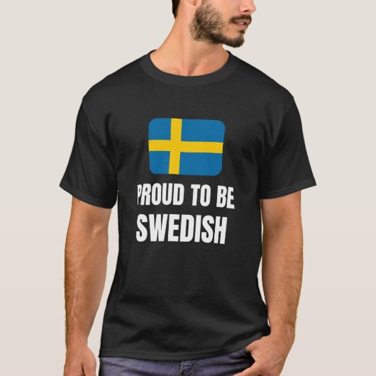 スウェーデン誇りを持った語であること Tシャツ (正面)