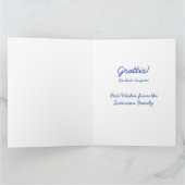 スウェーデン誕生日カードとスウェーデン文字フラ カード (内部)