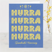 スウェーデン誕生日カードとスウェーデン文字フラ カード (黄色い花)