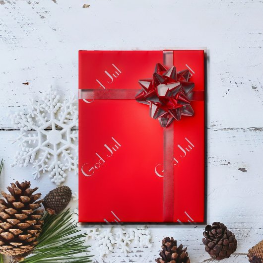 スウェーデン語でメリークリスマス ラッピングペーパー