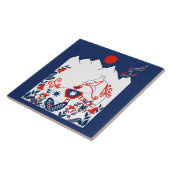 スウェーデン語とフィニッシュフォークアート タイル (側面)