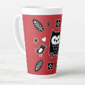 スウェーデン語と仕上げフォークアートの贈り物 カフェラテマグ (左アングル)