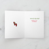 スウェーデン語と英語ダラホースクリスマスツリーカード シーズンカード (内部)