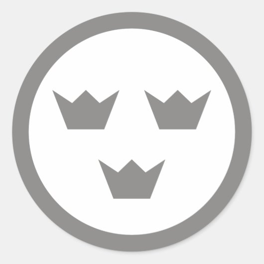 スウェーデン語の低VIsステッカー ラウンドシール (正面)