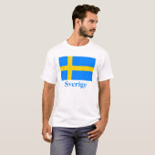 スウェーデン語の名前のスウェーデンの旗 Tシャツ (正面フル)
