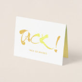 スウェーデン語の感謝してい金ゴールドの追加 箔カード (正面)