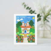 スウェーデン語の新しいアドレス案内はがき 案内ポストカード (スタンド正面)