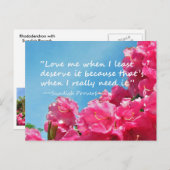 スウェーデン語の諺はがき付きロードデンドロン ポストカード (正面/裏面)