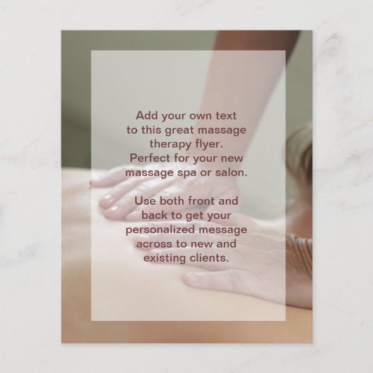 スウェーデン語マッサージ写真 チラシ (正面)