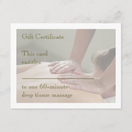スウェーデン語マッサージ写真 – 背中 – ギフト券