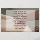 スウェーデン語マッサージ写真 – 親指の圧力 チラシ (正面)