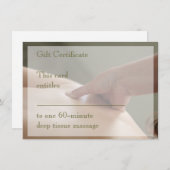 スウェーデン語マッサージ写真 – 親指 – ギフト券 (正面/裏面)