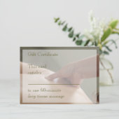 スウェーデン語マッサージ写真 – 親指 – ギフト券 (スタンド正面)