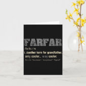 スウェーデン語 Farfar 面白い定義 おじいちゃん ギフト カード (黄色い花)