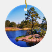 スウェーデン語landscap，写真， セラミックオーナメント (正面)