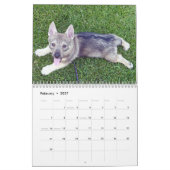 スウェーデン語Vallhund、Vastgotaspets、Callendar 2018年 カレンダー (2月 2027)