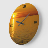 スウェーデン諸島サンセット スクエア壁時計 (傾斜)