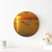 スウェーデン諸島サンセット スクエア壁時計 (ホーム)