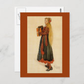 スウェーデン遊ガールAccordion ポストカード (正面/裏面)