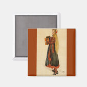 スウェーデン遊ガールAccordion マグネット (正面/裏面)