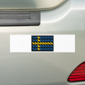 スウェーデン黒いDalaの旗 バンパーステッカー (車上)