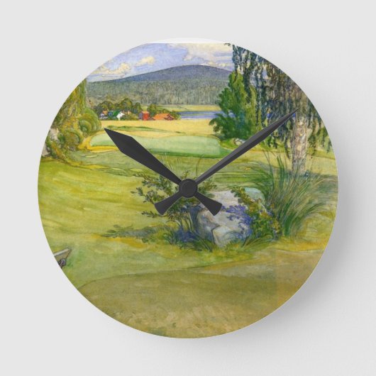 スウェーデン1910年の楽園 ラウンド壁時計 (正面)