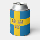 スウェーデン3クラウン付きスウェーデン国旗と追加 缶クーラー (缶裏面)