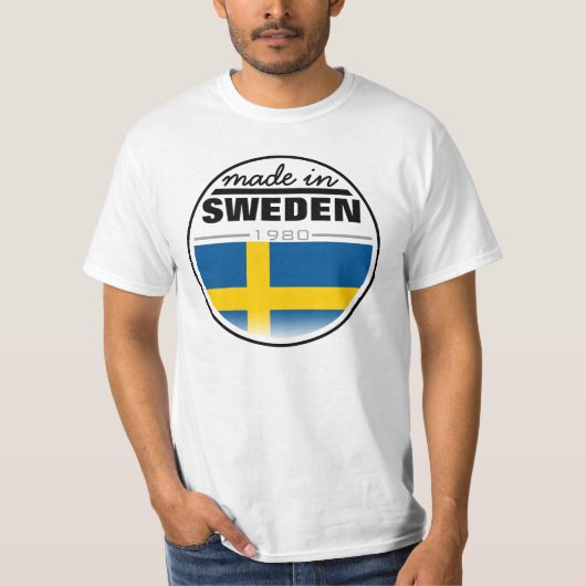… "スウェーデン"で作られる Tシャツ (正面)