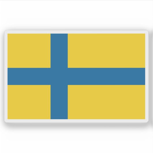 スウェーデン、オステルゴートランド州旗 シール (正面)
