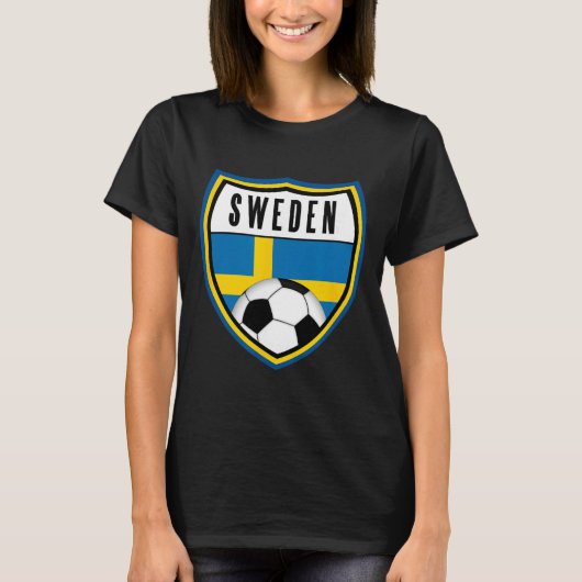 スウェーデン サッカー ジャージ スウェーデンの旗 Tシャツ (正面)