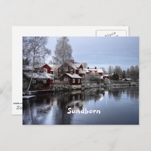 スウェーデン、サンドボーンの風景写真 ポストカード (正面/裏面)