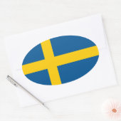 スウェーデン/スウェーデン国旗 楕円形シール (封筒)