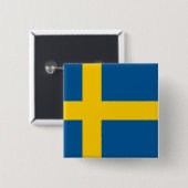 スウェーデン(スウェーデン)フラグ 缶バッジ (正面&裏面)