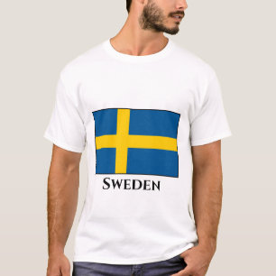 スウェーデン(スウェーデン)フラグ Tシャツ