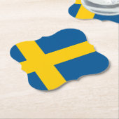 スウェーデン（スウェーデン）国旗 ペーパーコースター (アングル)