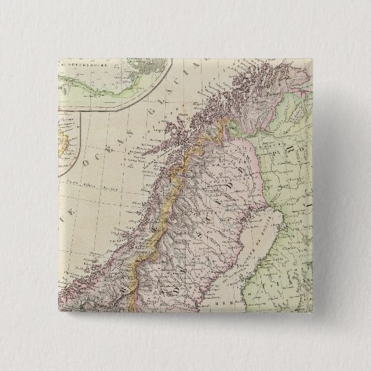 スウェーデン，スカンジナビア 缶バッジ (正面)