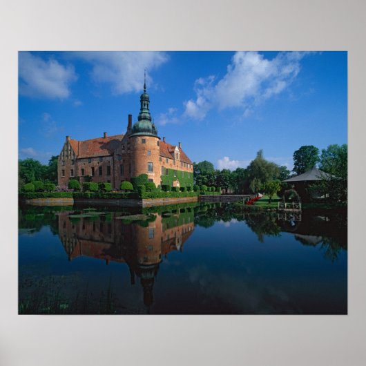 スウェーデン，スカーン，ビッツスコヴル城 ポスター (正面)