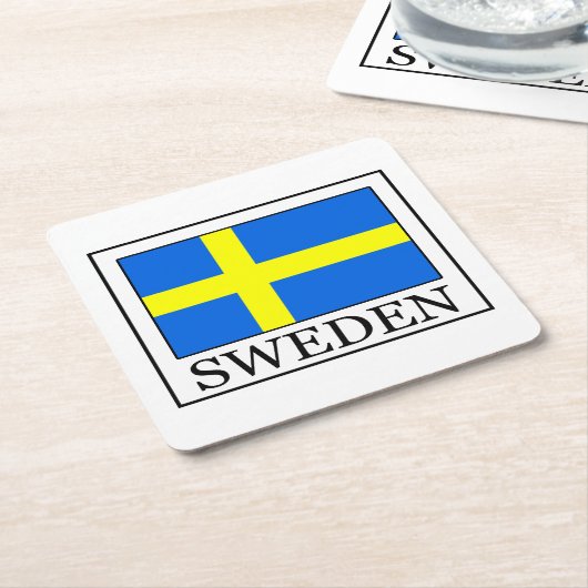 スウェーデン スクエアペーパーコースター (アングル)