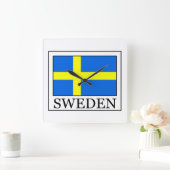 スウェーデン スクエア壁時計 (ホーム)