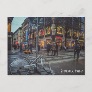 スウェーデン，ストックホルムのダイナミックな街並み ポストカード