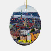 スウェーデン – ストックホルムの美しいクリスマス装飾品 セラミックオーナメント (右)